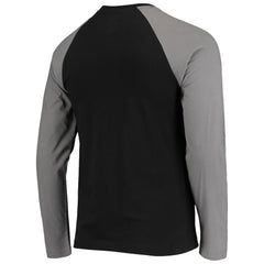 Las Vegas Raiders New Era League Raglan Throwback Long Sleeve T-Shirt - Black/Gray T-shirts