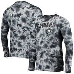 Las Vegas Raiders New Era Tie-Dye Long Sleeve T-Shirt - Black T-shirts