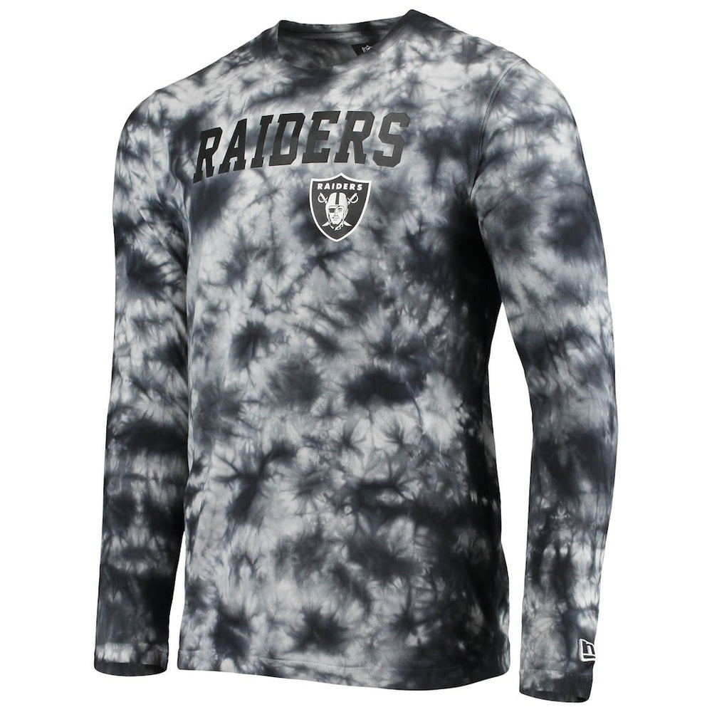 Las Vegas Raiders New Era Tie-Dye Long Sleeve T-Shirt - Black T-shirts