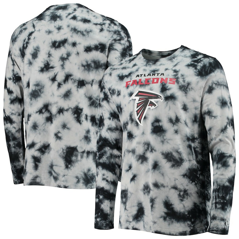 Atlanta Falcons New Era Tie-Dye Long Sleeve T-Shirt - Black T-shirts