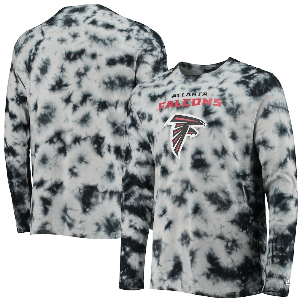 Atlanta Falcons New Era Tie-Dye Long Sleeve T-Shirt - Black T-shirts