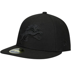 Detroit Lions New Era Black on Black Low Profile 59FIFTY II Fitted Hat - Black Hats