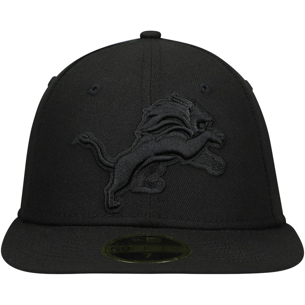 Detroit Lions New Era Black on Black Low Profile 59FIFTY II Fitted Hat - Black Hats
