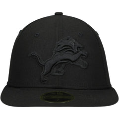 Detroit Lions New Era Black on Black Low Profile 59FIFTY II Fitted Hat - Black Hats