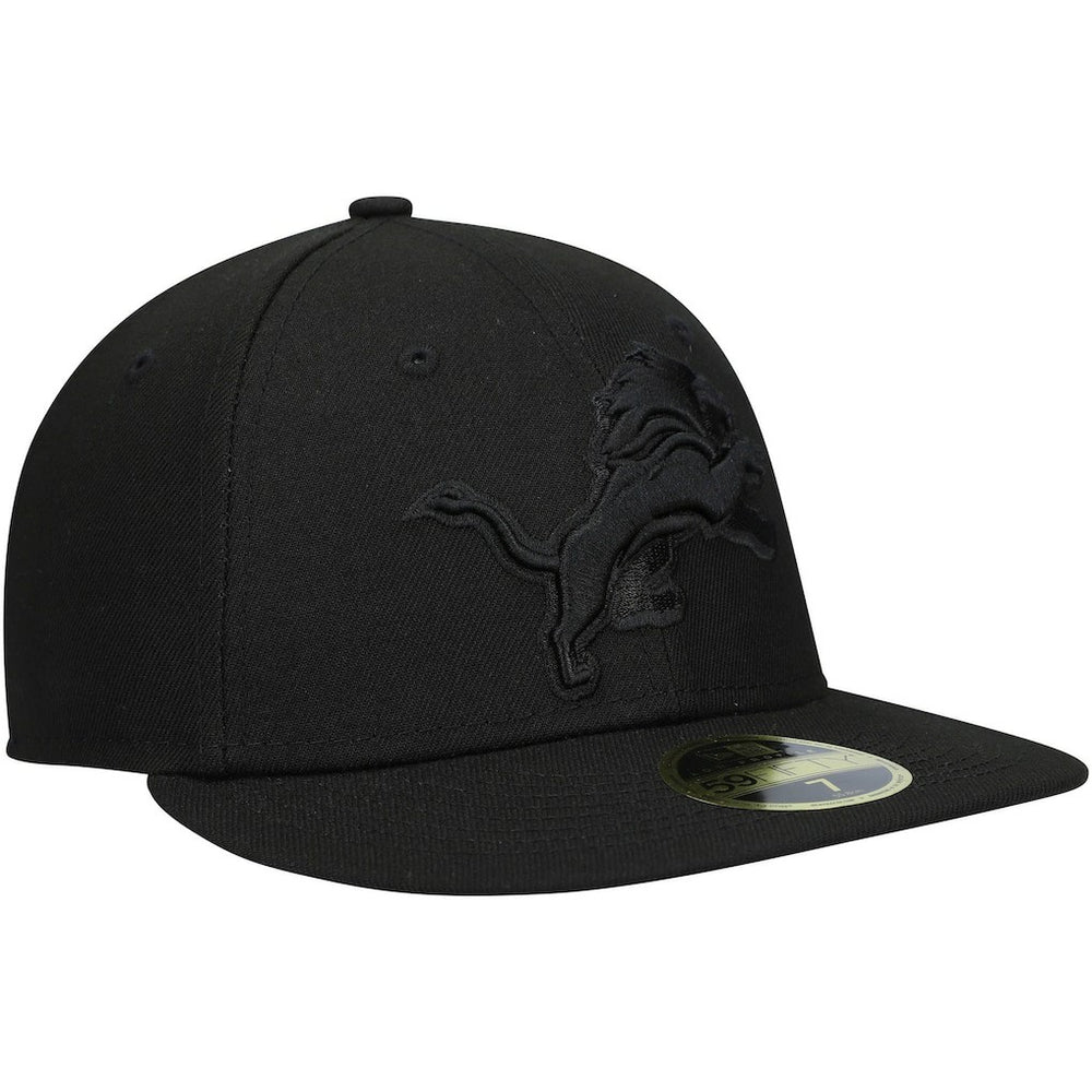 Detroit Lions New Era Black on Black Low Profile 59FIFTY II Fitted Hat - Black Hats