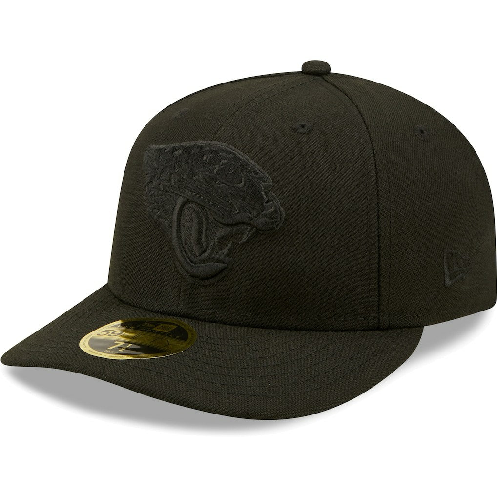 Jacksonville Jaguars New Era Black on Black Low Profile 59FIFTY II Fitted Hat - Black Hats