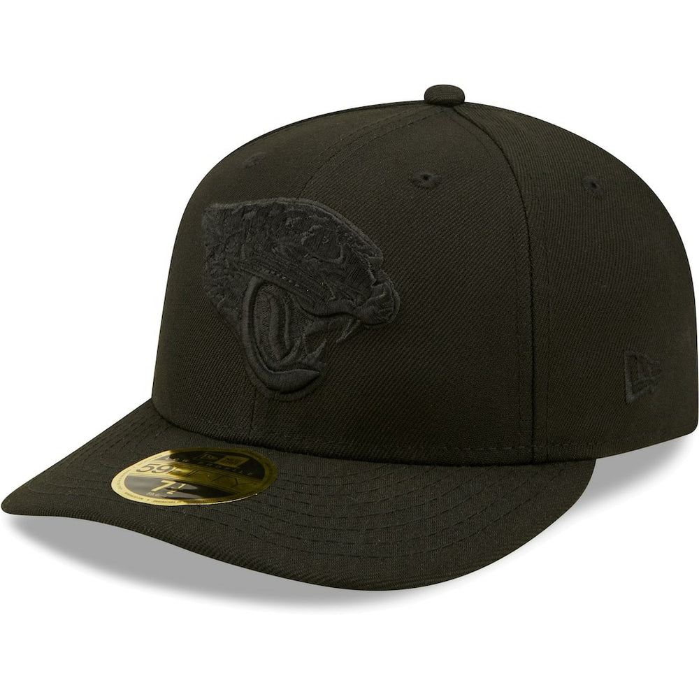 Jacksonville Jaguars New Era Black on Black Low Profile 59FIFTY II Fitted Hat - Black Hats