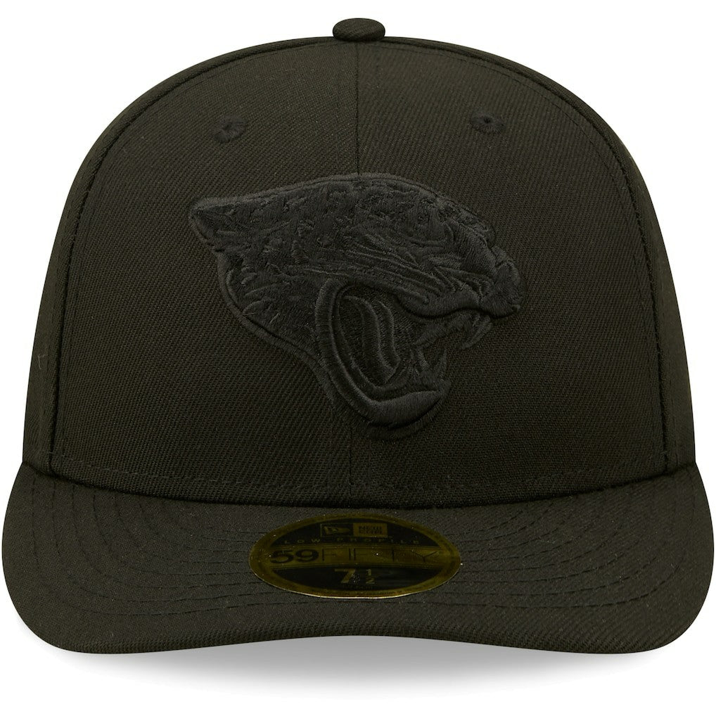 Jacksonville Jaguars New Era Black on Black Low Profile 59FIFTY II Fitted Hat - Black Hats