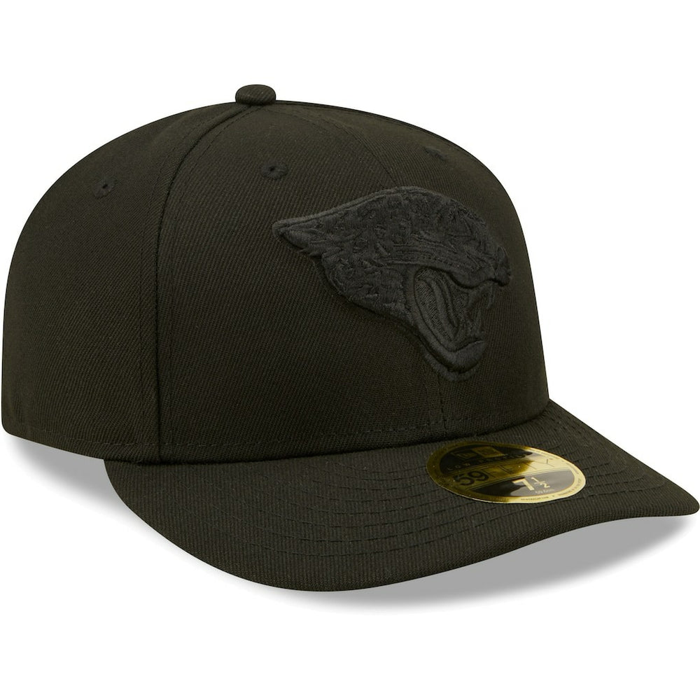 Jacksonville Jaguars New Era Black on Black Low Profile 59FIFTY II Fitted Hat - Black Hats