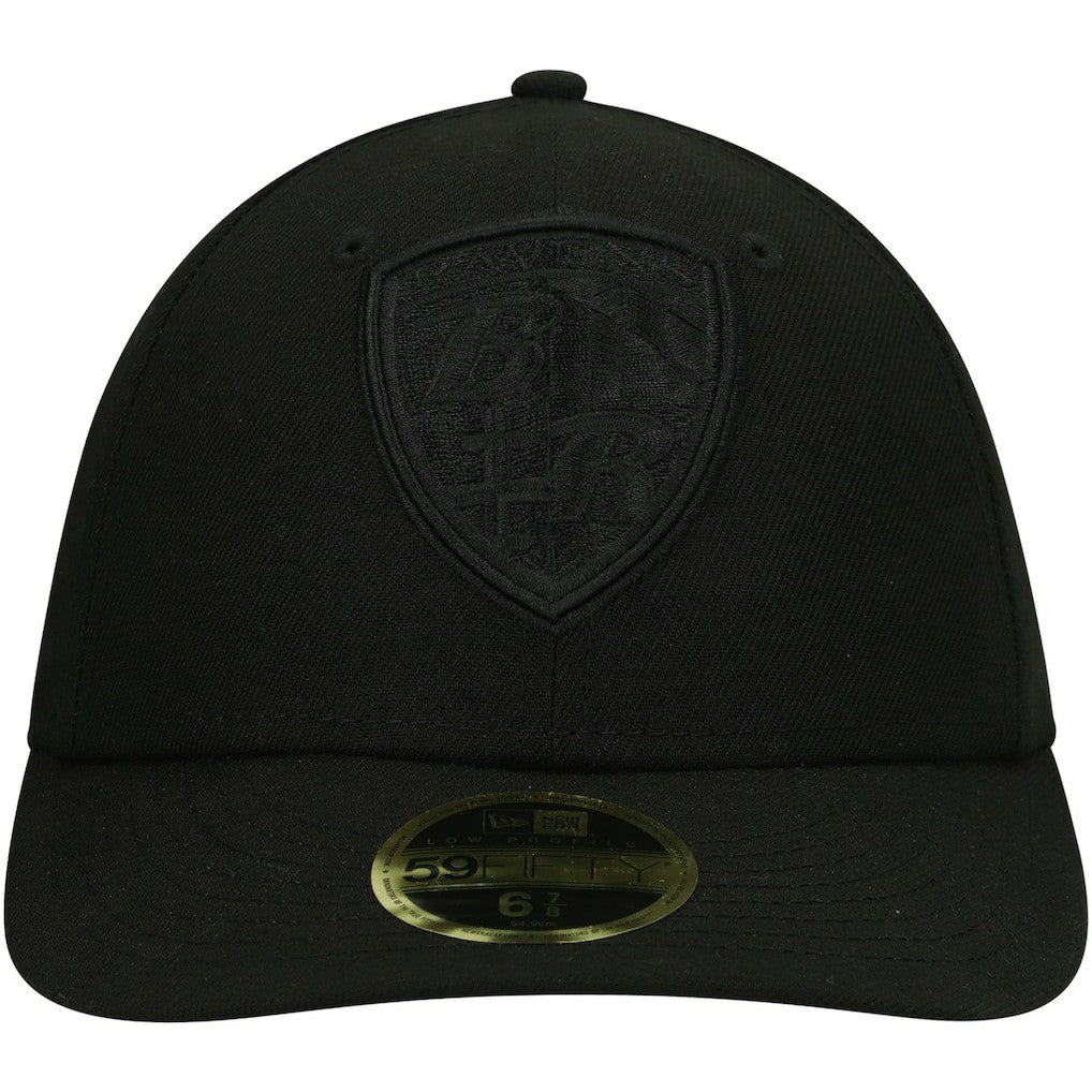 Baltimore Ravens New Era Black on Black Low Profile 59FIFTY II Fitted Hat - Black Hats