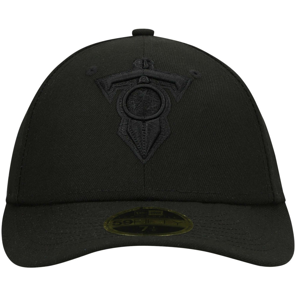 Tennessee Titans New Era Alternate Logo Black on Black Low Profile 59FIFTY II Fitted Hat - Black Hats