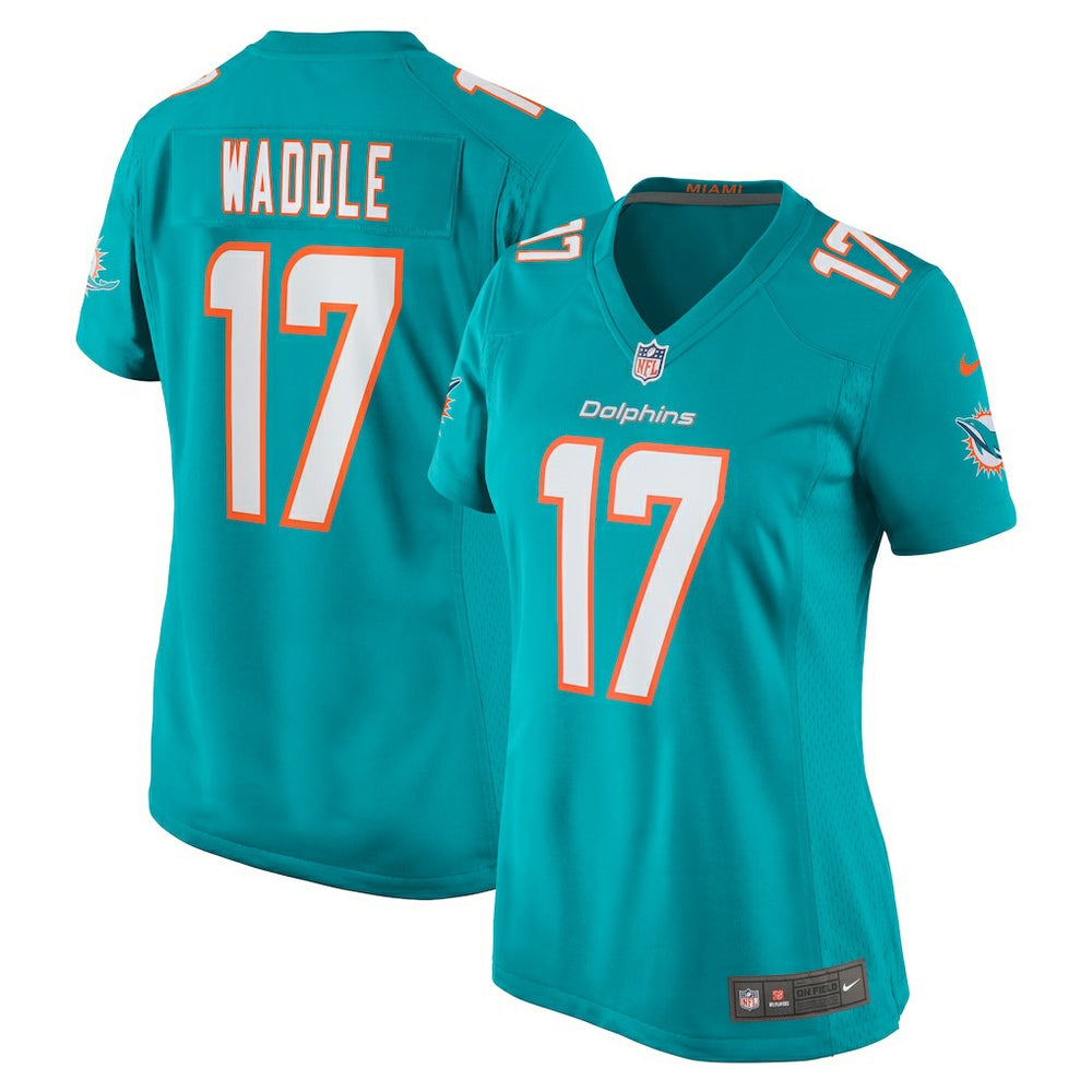 Jaylen Waddle Miami Dolphins Women's Game Player Jersey - Aqua Jerseys
