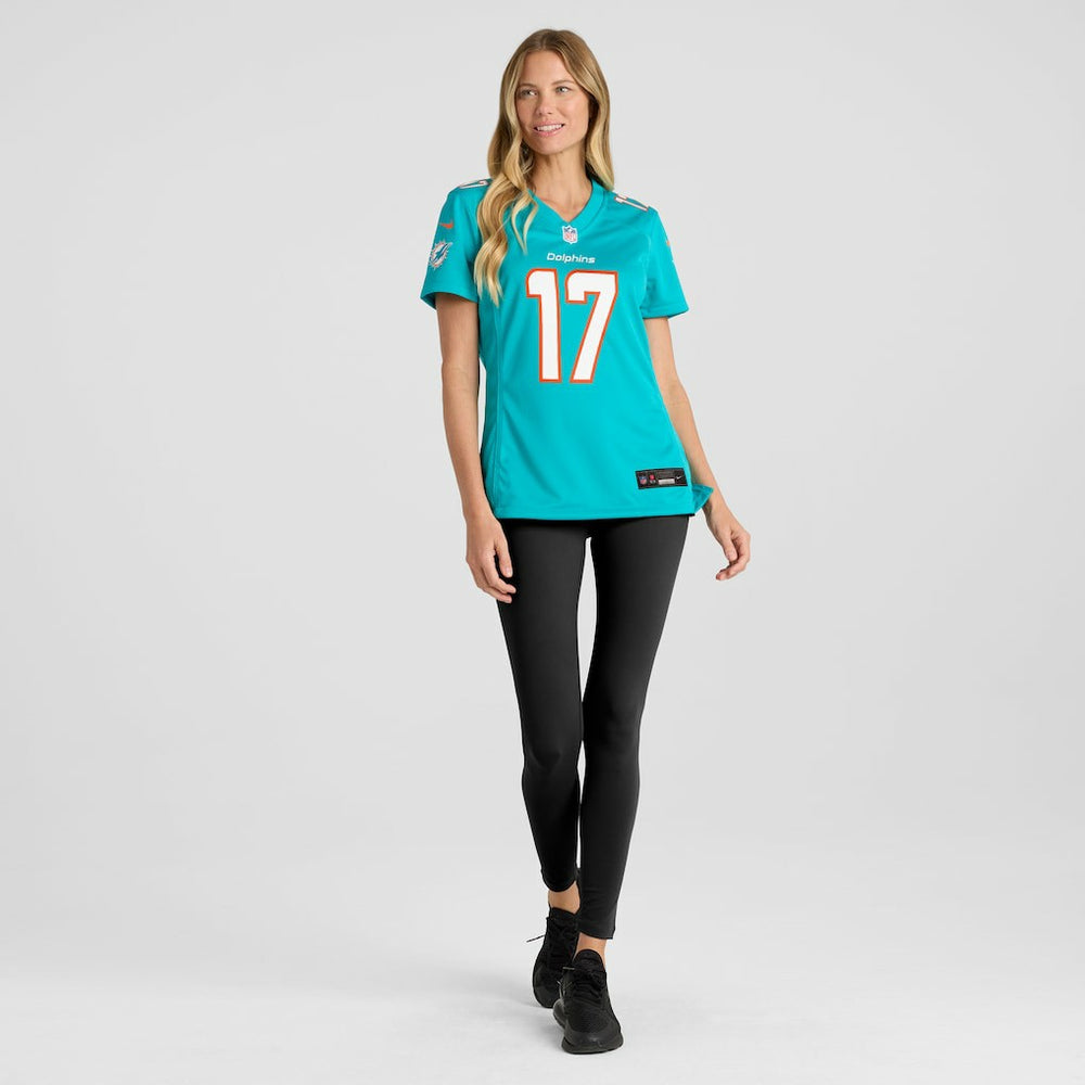 Jaylen Waddle Miami Dolphins Women's Game Player Jersey - Aqua Jerseys