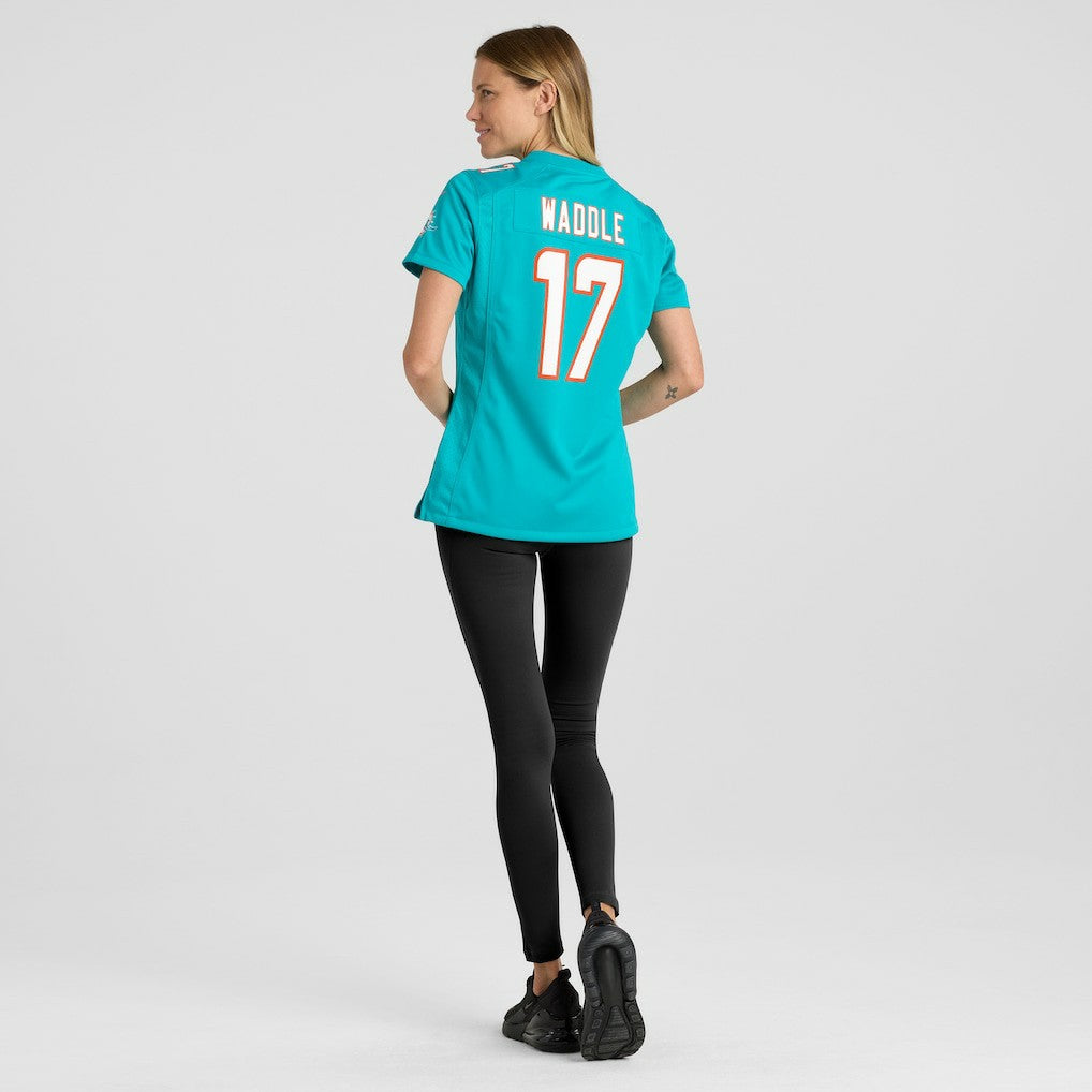 Jaylen Waddle Miami Dolphins Women's Game Player Jersey - Aqua Jerseys