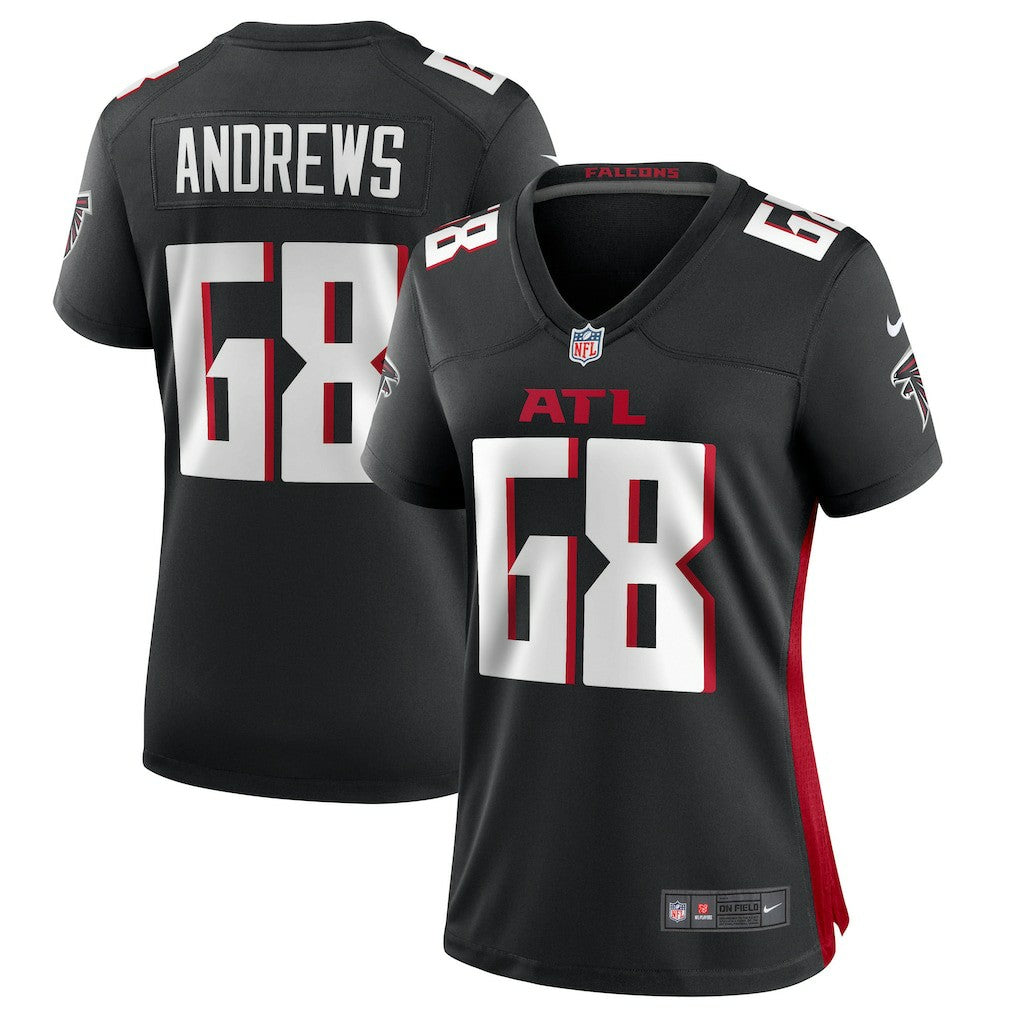 Josh Andrews Atlanta Falcons Women's Game Player Jersey - Black Jerseys