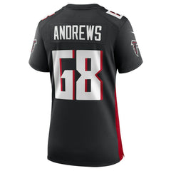 Josh Andrews Atlanta Falcons Women's Game Player Jersey - Black Jerseys