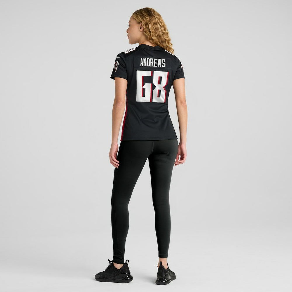 Josh Andrews Atlanta Falcons Women's Game Player Jersey - Black Jerseys