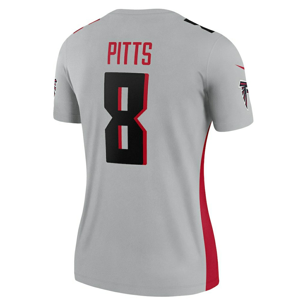 Kyle Pitts Sr. Atlanta Falcons Women's Inverted Legend Player Performance Top - Gray Tops