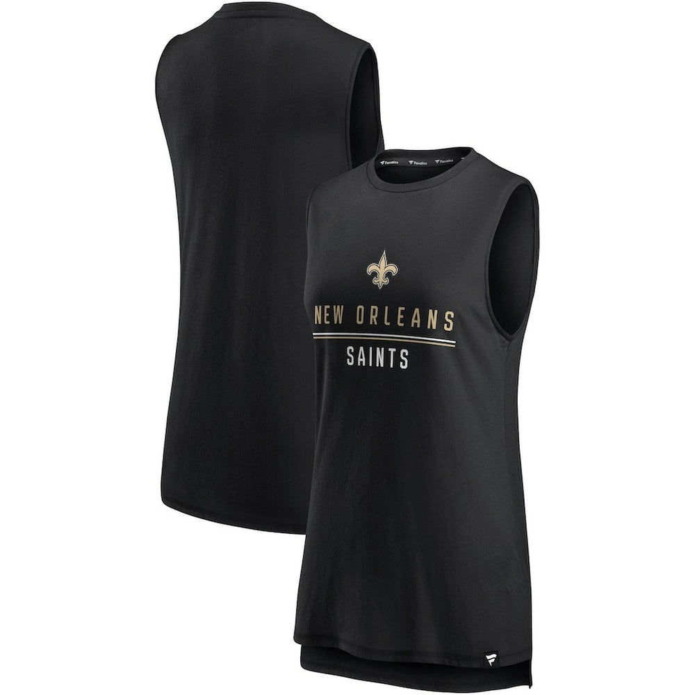 New Orleans Saints Women's True Contender Tank Top - Black Tops