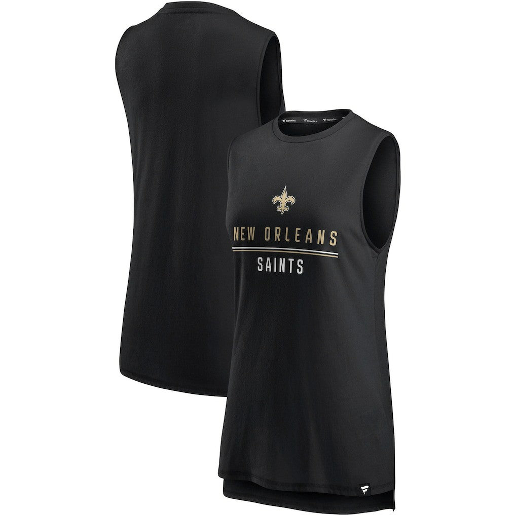 New Orleans Saints Women's True Contender Tank Top - Black Tops