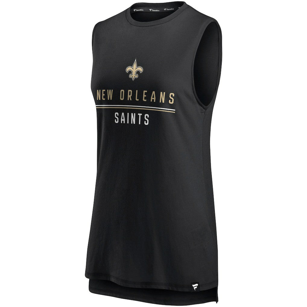 New Orleans Saints Women's True Contender Tank Top - Black Tops