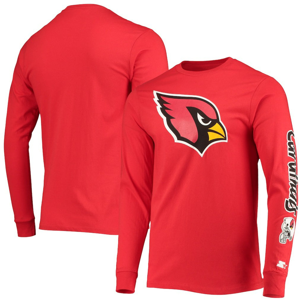 Arizona Cardinals Starter Halftime Long Sleeve T-Shirt - Cardinal T-shirts