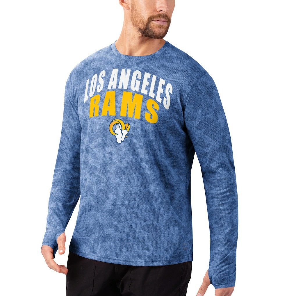 Los Angeles Rams MSX by Michael Strahan Camo Performance Long Sleeve T-Shirt - Royal T-shirts