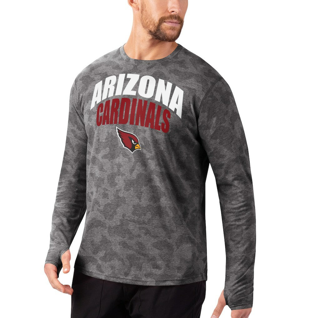 Arizona Cardinals MSX by Michael Strahan Camo Performance Long Sleeve T-Shirt - Black T-shirts