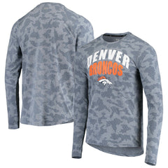 Denver Broncos MSX by Michael Strahan Camo Performance Long Sleeve T-Shirt - Navy T-shirts