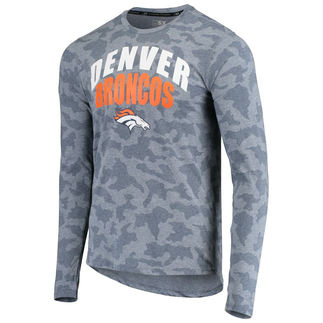 Denver Broncos MSX by Michael Strahan Camo Performance Long Sleeve T-Shirt - Navy T-shirts