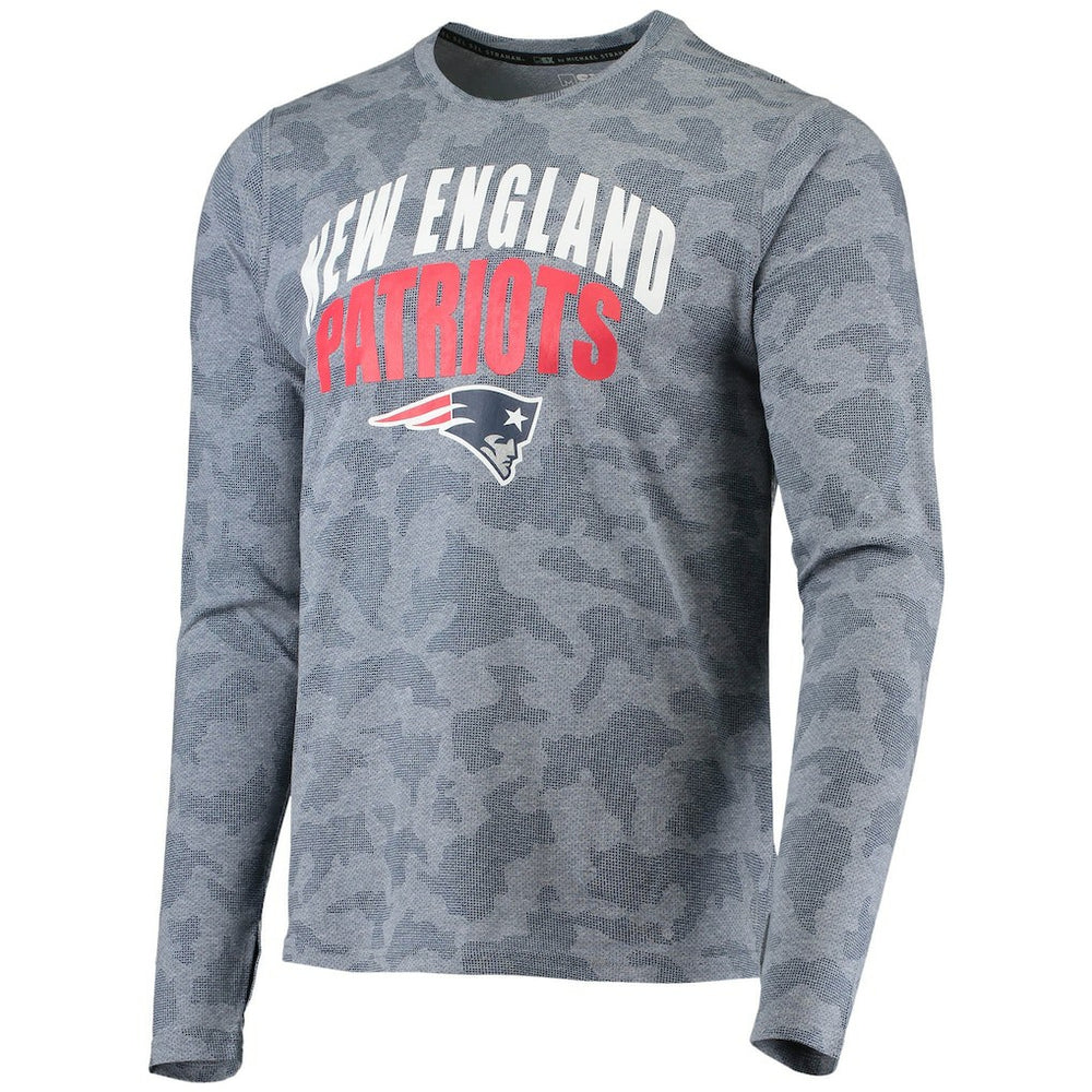 New England Patriots MSX by Michael Strahan Camo Performance Long Sleeve T-Shirt - Navy T-shirts