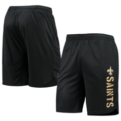 New Orleans Saints MSX by Michael Strahan Training Shorts - Black Shorts