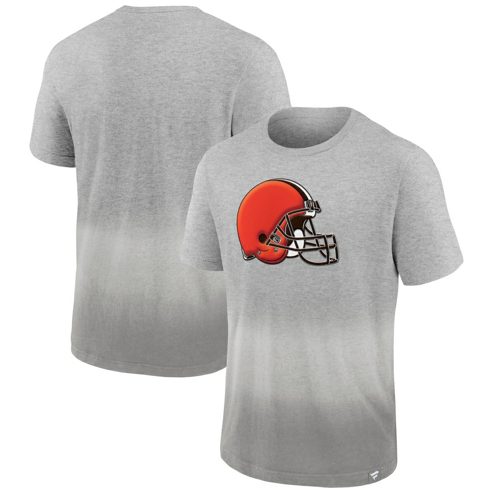 Cleveland Browns Team Ombre T-Shirt - Heathered Gray/Gray T-shirts