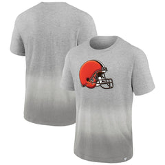 Cleveland Browns Team Ombre T-Shirt - Heathered Gray/Gray T-shirts