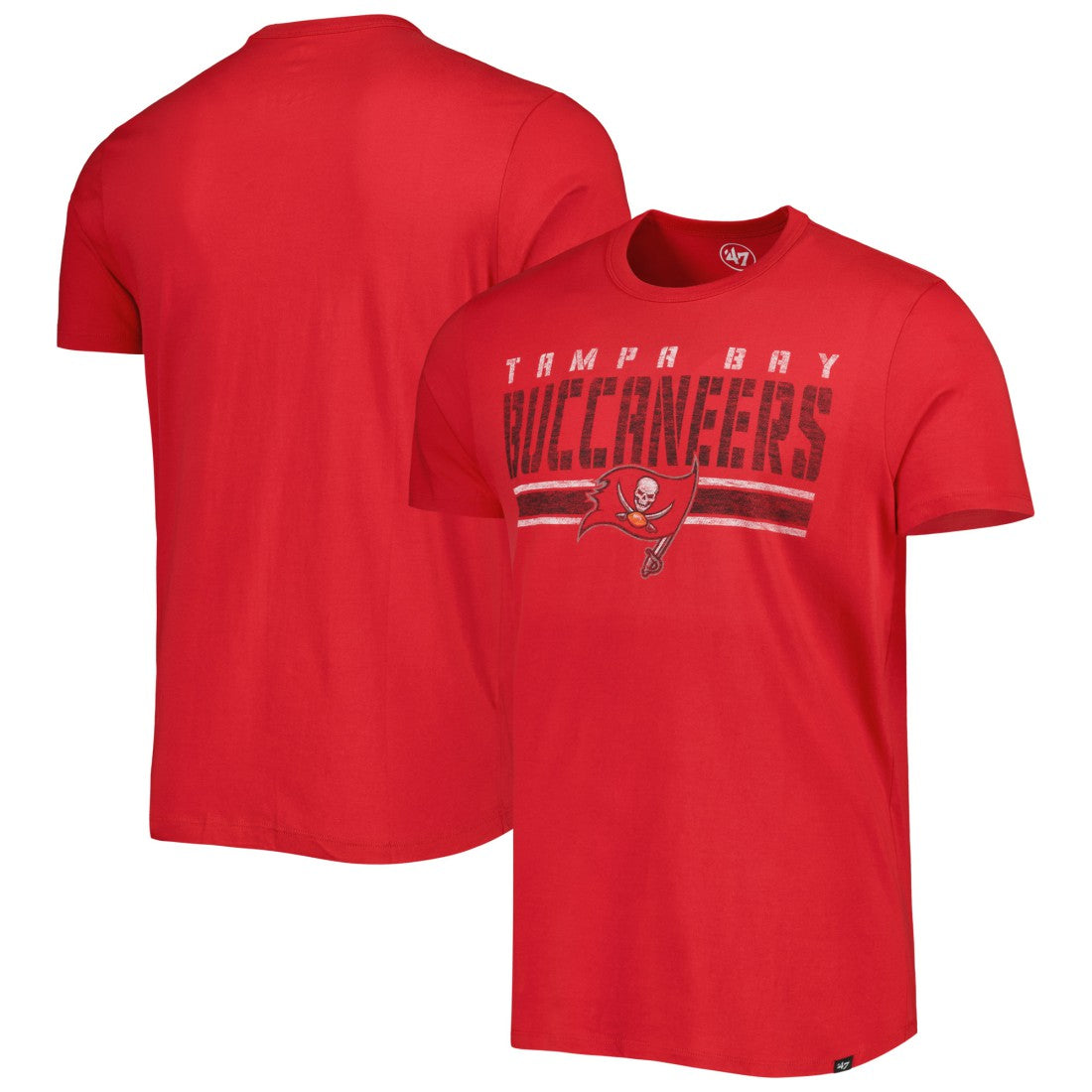 Tampa Bay Buccaneers '47 Team Stripe T-Shirt - Red T-shirts