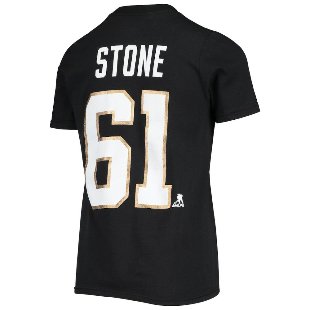 Mark Stone Vegas Golden Knights Youth Player Name & Number T-Shirt - Black | US 4357686