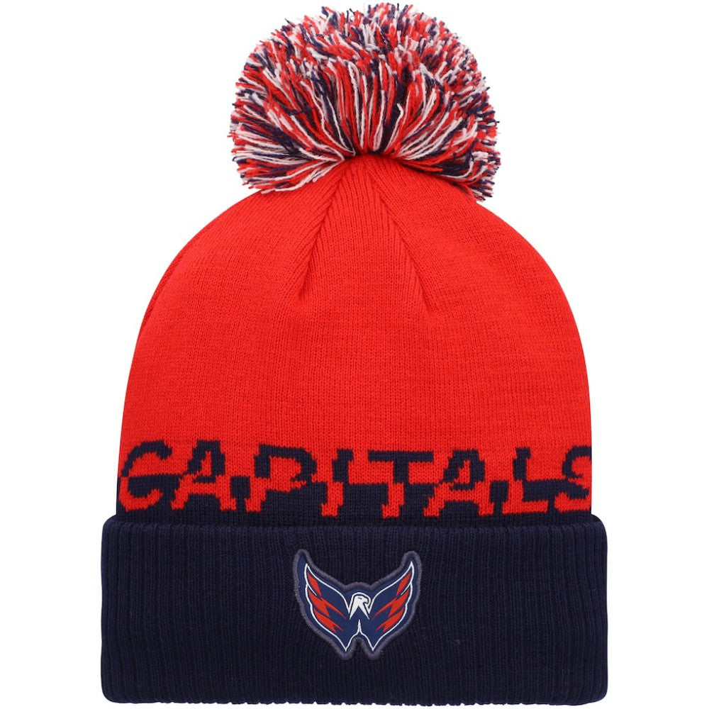 Washington Capitals adidas COLD.RDY Cuffed Knit Hat with Pom - Red/Navy | US 4360127