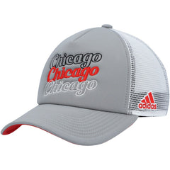 Chicago Blackhawks adidas Women's Foam Trucker Snapback Hat - Gray/White | US 4360295