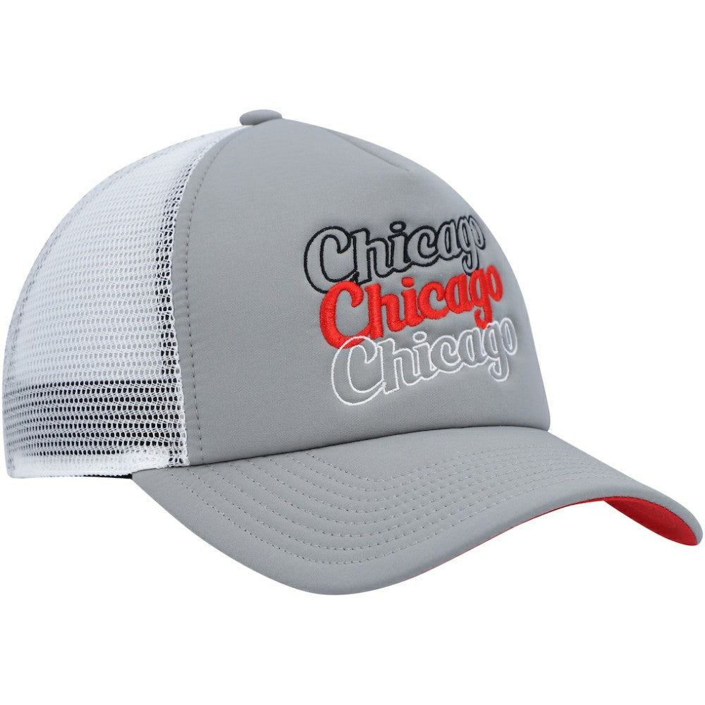 Chicago Blackhawks adidas Women's Foam Trucker Snapback Hat - Gray/White | US 4360295