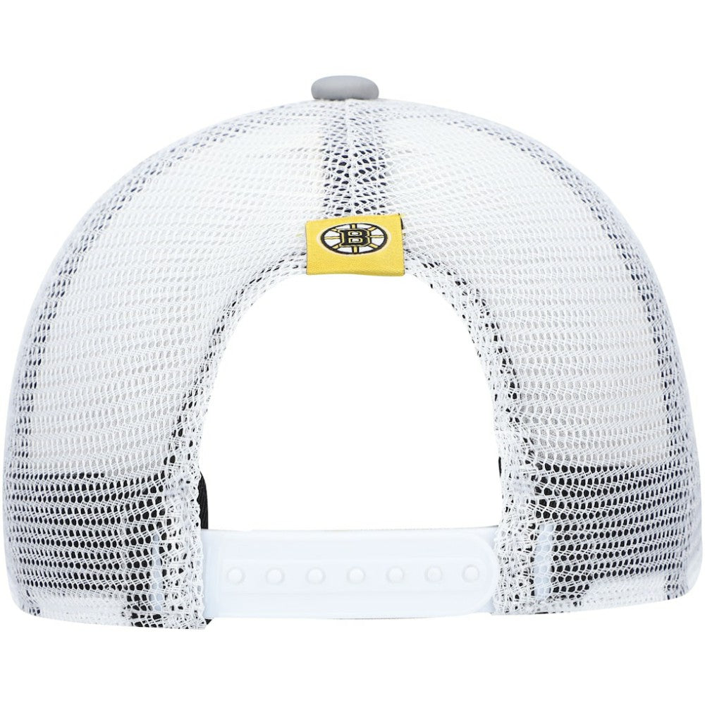 Boston Bruins adidas Women's Foam Trucker Snapback Hat - Gray/White | US 4360297