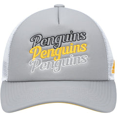 Pittsburgh Penguins adidas Women's Foam Trucker Snapback Hat - Gray/White | US 4360316