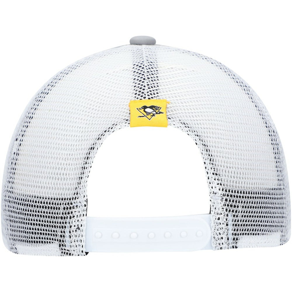 Pittsburgh Penguins adidas Women's Foam Trucker Snapback Hat - Gray/White | US 4360316