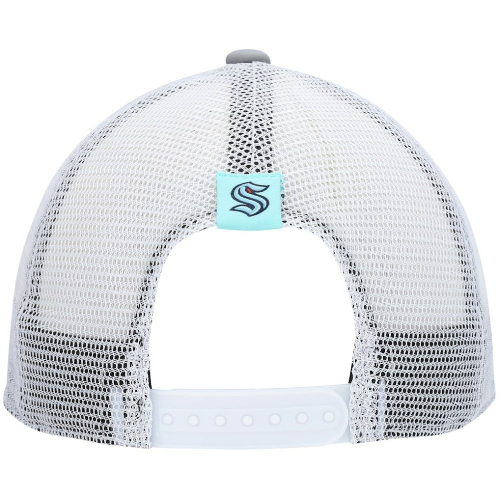 Seattle Kraken adidas Women's Foam Trucker Snapback Hat - Gray/White | US 4360323