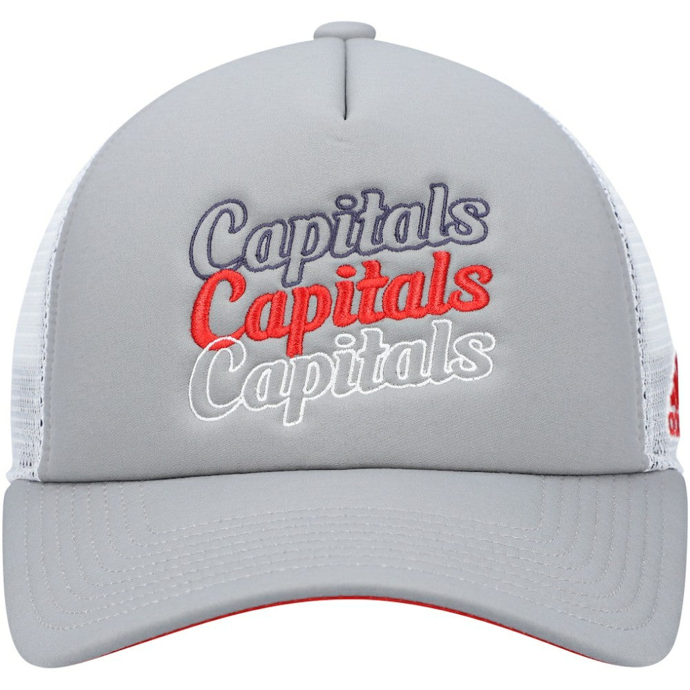 Washington Capitals adidas Women's Foam Trucker Snapback Hat - Gray/White | US 4360324