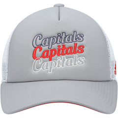Washington Capitals adidas Women's Foam Trucker Snapback Hat - Gray/White | US 4360324