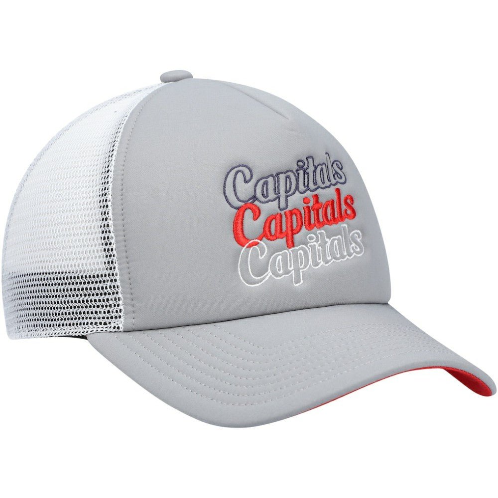 Washington Capitals adidas Women's Foam Trucker Snapback Hat - Gray/White | US 4360324