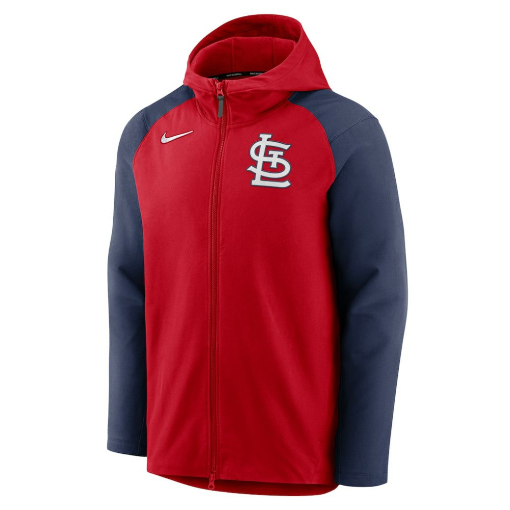 St. Louis Cardinals Nike Authentic Collection Performance Raglan Full-Zip Hoodie - Red/Navy Hoodies