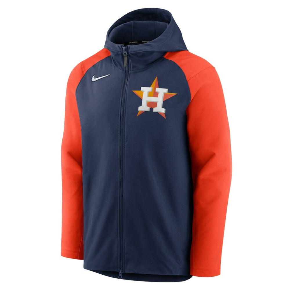 Houston Astros Nike Authentic Collection Performance Raglan Full-Zip Hoodie - Navy/Orange Hoodies