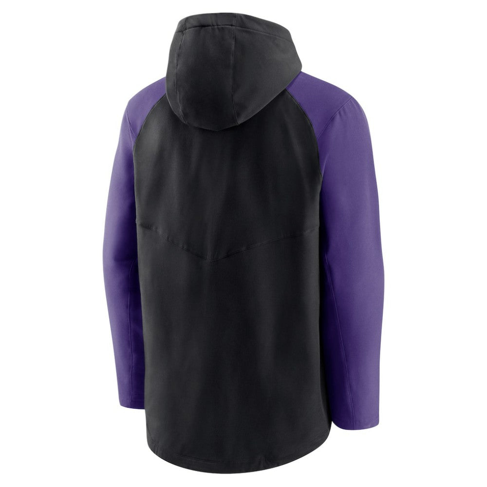 Colorado Rockies Nike Authentic Collection Performance Raglan Full-Zip Hoodie - Black/Purple Hoodies
