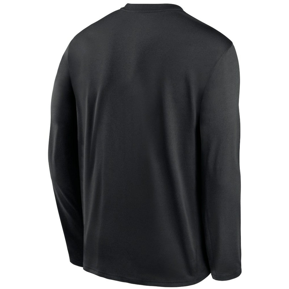 Miami Marlins Nike Authentic Collection Performance Long Sleeve T-Shirt - Black T-shirts